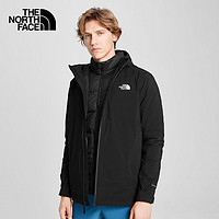 THE NORTH FACE 北面 三合一夹克男羽绒两件套户外防水透汽保暖4N9T JK3/黑色