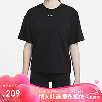 NIKE 耐克 女子T恤ESSNTL TEE BOXY LBR运动服DD1238-010 黑色 XL