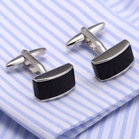 Geremen 袖扣男士轻奢水晶法式衬衫袖口钉男袖钉父亲节情人节礼物XK30 黑色
