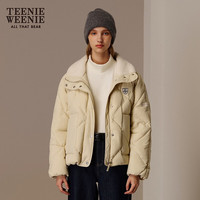 Teenie Weenie小熊羽绒服女秋冬保暖毛领泡芙羽绒服保暖外套时尚