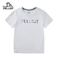 伯希和(Pelliot)儿童短袖T恤户外夏季轻薄印花圆领弹力快干衣