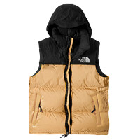 北面（The North Face）男女同款经典复刻ICON1996Nuptse羽绒服马甲3JQQ I0J/卡其色 2XL 