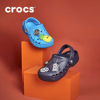 卡骆驰crocs贝雅儿童洞洞鞋男女童户外包头沙滩鞋拖鞋/207013/207012 海蓝-456 26 (155mm)