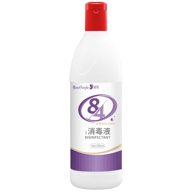 阅紫 AboutPurple 84消毒液500ml*6瓶 漂白剂杀菌清洁去污衣服地板含氯八四消毒水