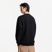 杰克·琼斯(JACK&JONES) 秋季新款字母肌理提花休闲日常百搭宽松圆领卫衣长袖224333104