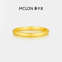 移动端、京东百亿补贴：曼卡龙 MCLON 古法空心内五福临门黄金手镯素圈福字金手镯母亲节送妈妈 约26.86g-58手寸