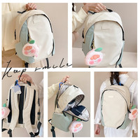 妙迪(mood)女士双肩包女2025书包大背包女通勤电脑包防水简约休闲包 无糖萃黑