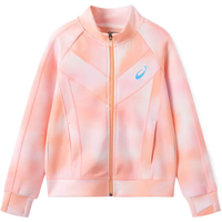 ASICS/亚瑟士女童2025春新款吸湿速干柔软舒适透气立领运动衫便服外套 8856灯塔橙 140