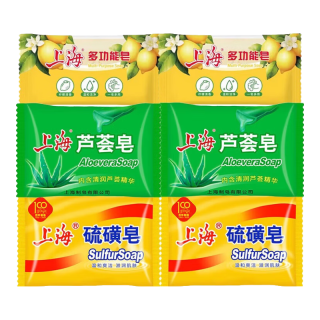 上海 香皂 硫磺芦荟多用皂 85g*2+90g*2