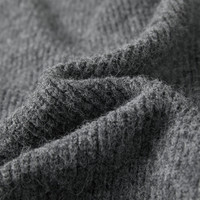 对白灰色慵懒随性V领针织开衫女2024冬季牛角扣宽松毛衣外套 深灰色 XL