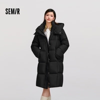 森马(Semir)轻松羽绒|商场同款羽绒服女长款防泼水2024可拆卸帽101724113003