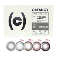 可糖 美瞳日抛自然百搭 近视彩色隐形眼镜10片装 素描灰 500度 【纯野黑瞳】百搭系列-白日畅想