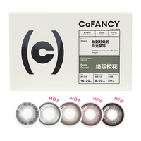 可糖 美瞳日抛自然百搭 近视彩色隐形眼镜10片装 绝版校花（灰）750度 【融瞳蓝灰】百搭系列-绝版校花