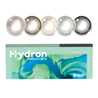 HYDRON 星眸印象之美彩色隐形眼镜大小直径美瞳月抛2片 气质棕 375度