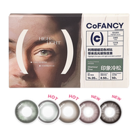 可糖 美瞳日抛名画高光 小直径彩色隐形眼镜10片装 印象冷松 550度 【名画系列】印象冷松