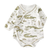 贝肽斯婴儿衣服包屁衣秋冬季纯棉长袖打底新生儿秋装男女宝宝三角哈衣 鳄鱼宝宝 (单件装) 59cm