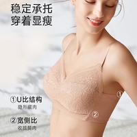 【大胸包容】细腻蕾丝全罩杯chao薄宽侧比减压显瘦无钢圈文胸