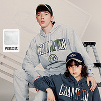 Champion 秋冬休闲印花字母LOGO连帽卫衣轻薄绒