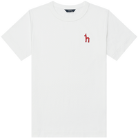 哈吉斯（HAZZYS）女装圆领刺绣简约百搭舒适短袖T恤女ASTSE03BF21