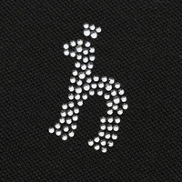 哈吉斯（HAZZYS）女装polo领纯色小清新时尚百搭T恤衫ASTSE03BF01 黑色BK 160/84A38