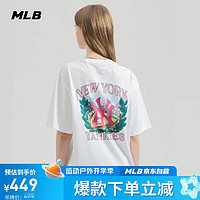 MLB T恤男女夏季情侣运动服健身舒适透气休闲短袖3ATSV0943-50WHS-S