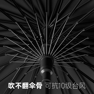 左都（ZUODU）24骨长柄雨伞大号加固加厚结实抗风直柄伞男女多人伞抗风暴直杆伞