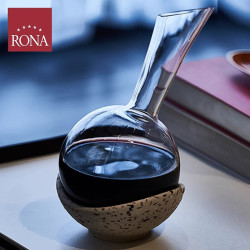 RONA 黑皮诺醒酒器手工水晶玻璃专用醒酒瓶水磨石冰底奢华送礼 天鹅贵族系列黑皮诺醒酒器 850ml