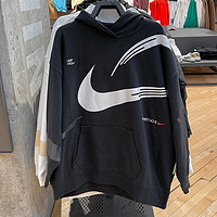 NIKE 耐克 卫衣女装2023春季新款运动服针织宽松连帽上衣套头衫 FD4798-010 XL