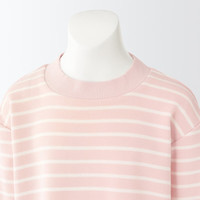 無印良品 MUJI 無印良品 大童 柔软毛圈 束腰长上衣 儿童童装 CBK32A2S 浅粉红色条纹 150