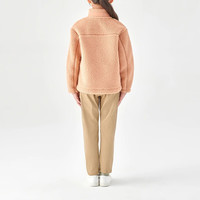 無印良品 MUJI（無印良品 ） 大童 羊羔绒夹克 再生抓绒 摇粒绒 短款外套 儿童童装 CBA91C2A