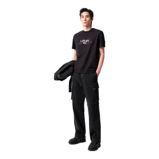 杰克·琼斯（JACK&JONES） 云朵印花情侣同款半袖直筒圆领纯棉短袖T恤男装224201077