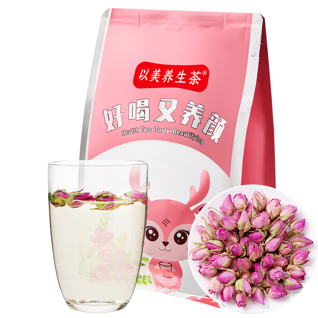 以美 emely 养生茶 花草茶 胎玫瑰花茶150g大朵干花不硫熏花草茶冲饮泡水喝的 胎玫瑰花茶150g大份量