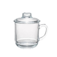 唯铭诺（WEIMINGNUO）玻璃杯耐高温带把手水杯大容量家用套装牛奶杯办公室泡茶杯子带盖