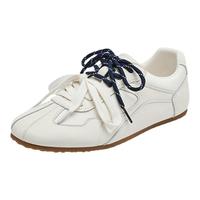 达芙妮芭蕾风德训鞋女2025女鞋平底小白鞋女软底运动白色鞋子 棕色【原版经典】 40