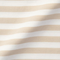 無印良品 MUJI（無印良品 ）婴童 圆领 条纹短袖T恤 童装 宝宝t恤 儿童童装 CCE03A3S 浅米色条纹 90