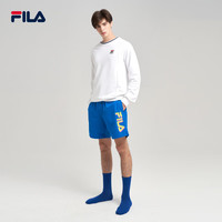 斐乐FILA 男款沙滩裤亮色logo五分裤休闲短款欧版 贵族蓝 M