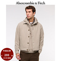 Abercrombie & Fitch 男装24春秋美式复古百搭工装多色衬衫夹克外套KI125-4312 卡其色 L (180/108A)