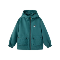 asics亚瑟士童装特氟龙三防面料儿童宽松梭织便服25年春季 绿色300 120