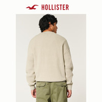 HOLLISTER24秋冬款条纹撞色慵懒打底圆领针织毛衣男装KI320-4042 浅棕色 S (175/92A)