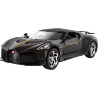 黑曼巴1:32仿真布加迪黑夜之声跑车模型男孩声光回力摆件收藏 黑色