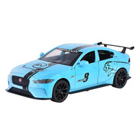 黑曼巴1:32捷豹跑车仿真合金车模汽车模型摆件收藏 蓝色