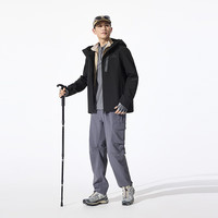 波司登男款连帽休闲轻薄保暖外套B40532025 黑色8056 5XL195/112A