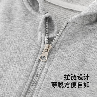 木木屋儿童外套春秋男女童连帽对开卫衣中小童拉链外穿内搭上衣运动休闲 开车熊 120 身高109-118cm