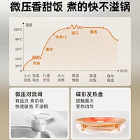 九阳 电饭煲健康0涂层316L不锈钢内胆轻食低糖饭4L大容量3-8人大彩屏双NTC控温24小时预约F-40F5001L