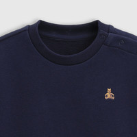 Gap【大小童同款】男女童2025春季小熊刺绣卫衣儿童装 海军蓝761411 140 cm(10-11岁)亚洲尺码