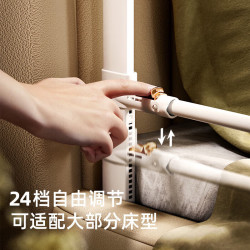 丸丫 床围栏婴儿围栏床上床边挡板宝宝防摔防掉床免打孔床护栏 熊宝*灰星1.5+2.0免钉底管