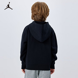 NIKE JORDAN 耐克AJ童装男童加绒保暖卫衣2025生肖款春节衣服 正黑色 120 /60 【身高110-116cm】