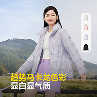 波司登（BOSIDENG）秋冬轻薄羽绒服女款90绒宽松短款休闲百搭保暖外套B40135304 鸢尾淡紫6326 XS 155/80A