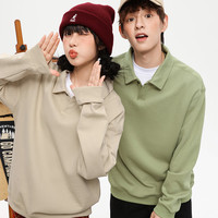 真维斯(JEANSWEST Z+)轻商务休闲弹力抗皱长袖POO衫春秋季卫衣中青年男士商务翻领外套