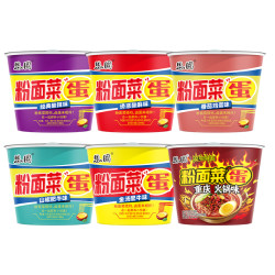 思圆 方便粉面菜蛋组合装 180g*6桶（口味任选）